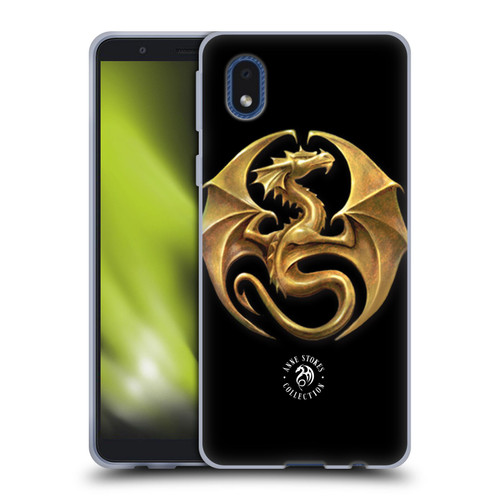 Anne Stokes Fire Tribal Dragon Medal Soft Gel Case for Samsung Galaxy A01 Core (2020)
