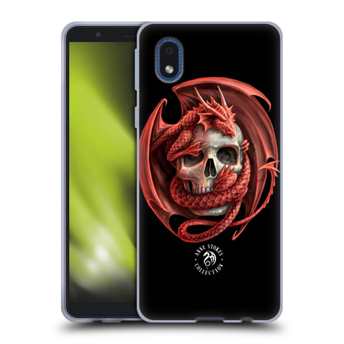 Anne Stokes Fire Tribal Dragon And Skull Soft Gel Case for Samsung Galaxy A01 Core (2020)