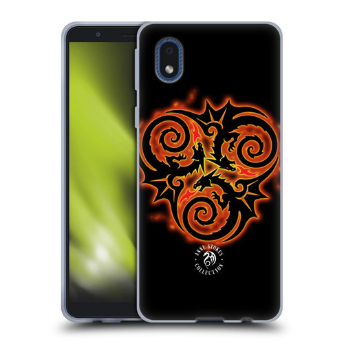Anne Stokes Fire Tribal Triple Dragon Soft Gel Case for Samsung Galaxy A01 Core (2020)