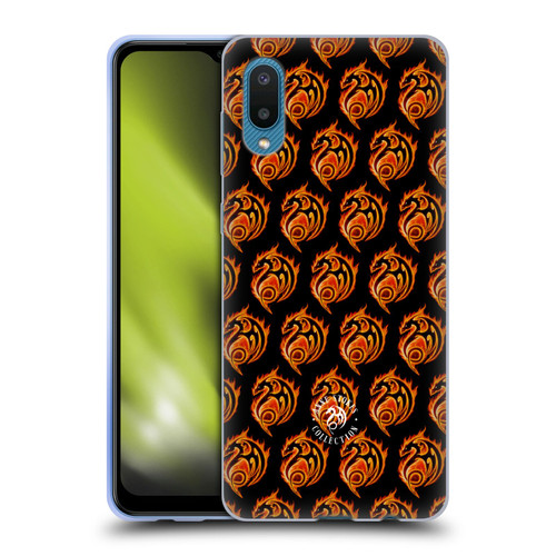 Anne Stokes Fire Tribal Dragon Logo Pattern Soft Gel Case for Samsung Galaxy A02/M02 (2021)