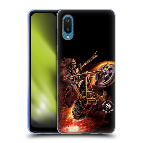 Anne Stokes Fire Tribal Hello Rider Poster Soft Gel Case for Samsung Galaxy A02/M02 (2021)