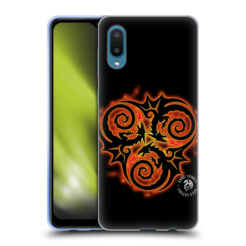Anne Stokes Fire Tribal Triple Dragon Soft Gel Case for Samsung Galaxy A02/M02 (2021)