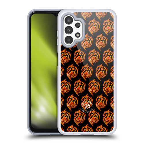 Anne Stokes Fire Tribal Dragon Logo Pattern Soft Gel Case for Samsung Galaxy A13 (2022)