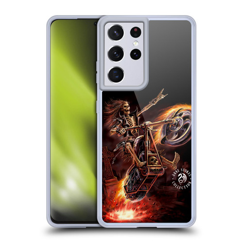 Anne Stokes Fire Tribal Hello Rider Poster Soft Gel Case for Samsung Galaxy S21 Ultra 5G