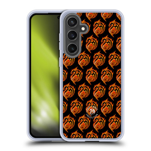 Anne Stokes Fire Tribal Dragon Logo Pattern Soft Gel Case for Samsung Galaxy S24 FE