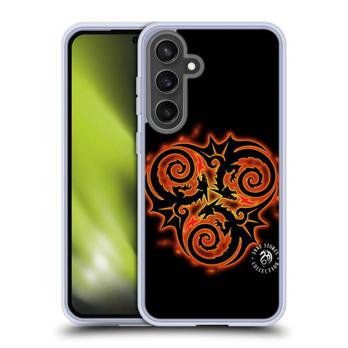 Anne Stokes Fire Tribal Triple Dragon Soft Gel Case for Samsung Galaxy S24 FE