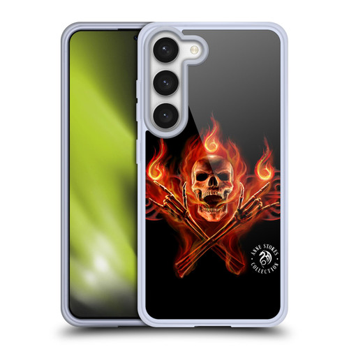 Anne Stokes Fire Tribal Hell Skull Soft Gel Case for Samsung Galaxy S23 5G