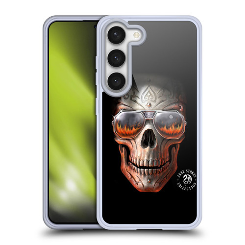 Anne Stokes Fire Tribal Skull Soft Gel Case for Samsung Galaxy S23 5G