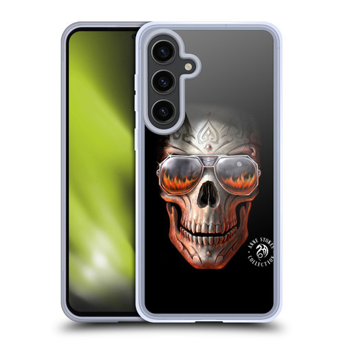Anne Stokes Fire Tribal Skull Soft Gel Case for Samsung Galaxy S24+ 5G