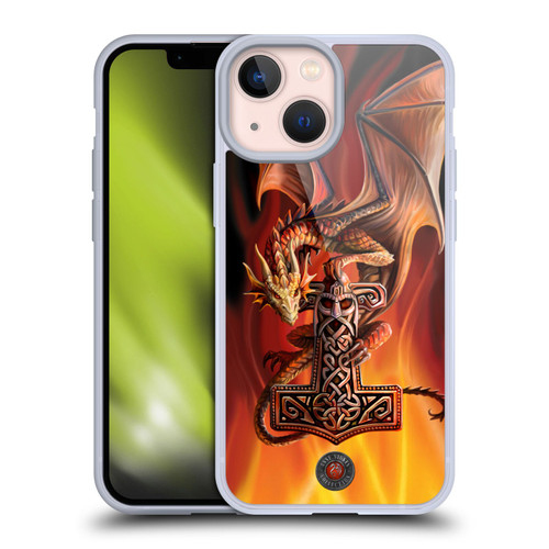 Anne Stokes Guardian Dragons God's Hammer Soft Gel Case for Apple iPhone 13 Mini