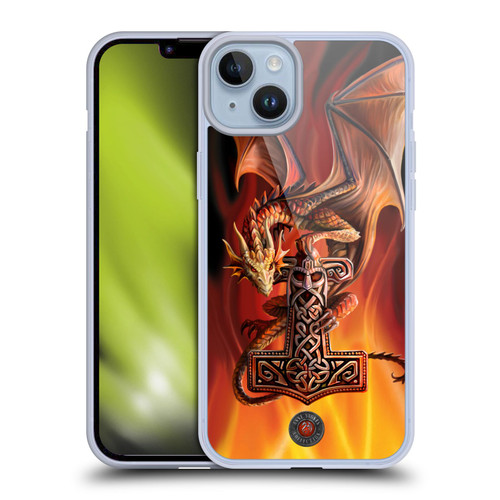 Anne Stokes Guardian Dragons God's Hammer Soft Gel Case for Apple iPhone 14 Plus