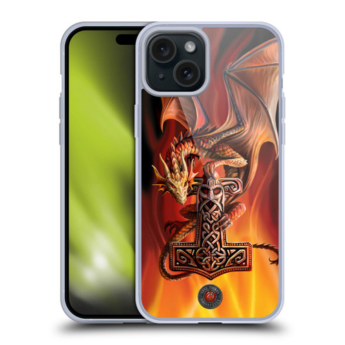 Anne Stokes Guardian Dragons God's Hammer Soft Gel Case for Apple iPhone 15 Plus
