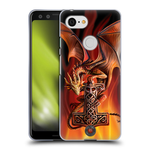 Anne Stokes Guardian Dragons God's Hammer Soft Gel Case for Google Pixel 3