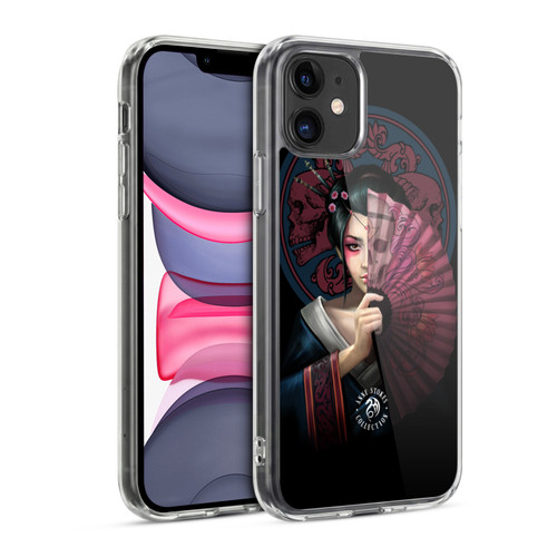 Anne Stokes Oriental Skull Geisha Soft Gel Case for Apple iPhone 11