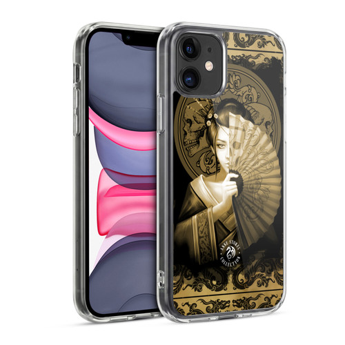 Anne Stokes Oriental Skull Geisha Sepia Soft Gel Case for Apple iPhone 11