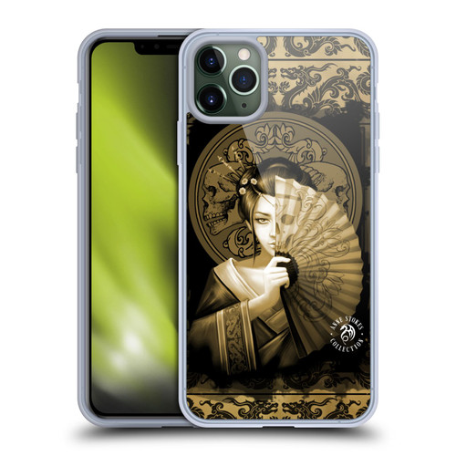 Anne Stokes Oriental Skull Geisha Sepia Soft Gel Case for Apple iPhone 11 Pro Max
