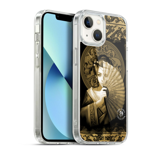 Anne Stokes Oriental Skull Geisha Sepia Soft Gel Case for Apple iPhone 13
