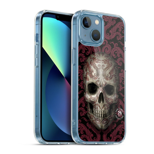 Anne Stokes Oriental Skull Dragon Swirl Pattern Soft Gel Case for Apple iPhone 13 Mini & MagSafe