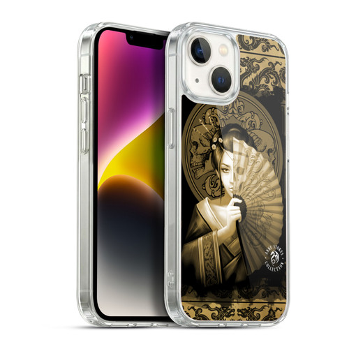 Anne Stokes Oriental Skull Geisha Sepia Soft Gel Case for Apple iPhone 14
