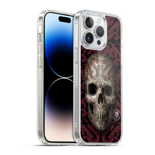 Anne Stokes Oriental Skull Dragon Swirl Pattern Soft Gel Case for Apple iPhone 14 Pro Max & MagSafe