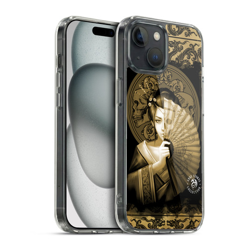 Anne Stokes Oriental Skull Geisha Sepia Soft Gel Case for Apple iPhone 15 & MagSafe