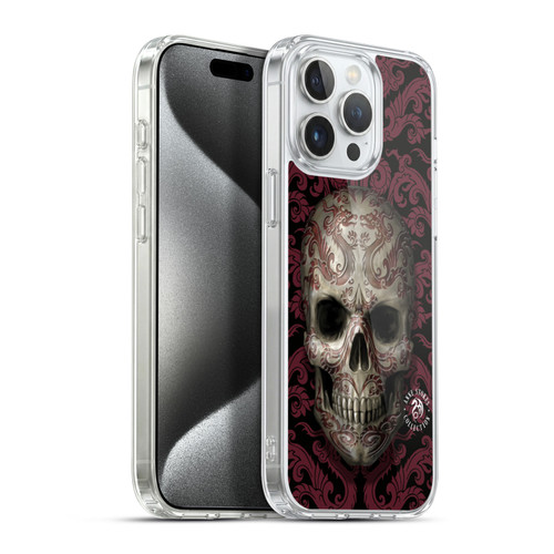 Anne Stokes Oriental Skull Dragon Swirl Pattern Soft Gel Case for Apple iPhone 15 Pro Max & MagSafe