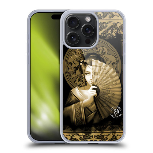 Anne Stokes Oriental Skull Geisha Sepia Soft Gel Case for Apple iPhone 15 Pro Max