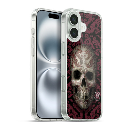 Anne Stokes Oriental Skull Dragon Swirl Pattern Soft Gel Case for Apple iPhone 16 Plus & MagSafe