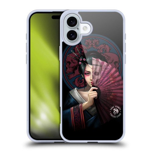 Anne Stokes Oriental Skull Geisha Soft Gel Case for Apple iPhone 16 Plus