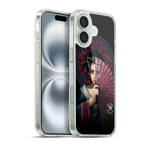 Anne Stokes Oriental Skull Geisha Soft Gel Case for Apple iPhone 16 Plus & MagSafe