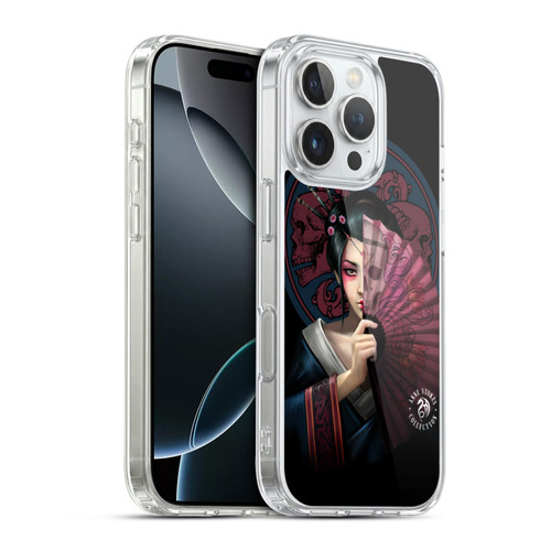 Anne Stokes Oriental Skull Geisha Soft Gel Case for Apple iPhone 16 Pro & MagSafe