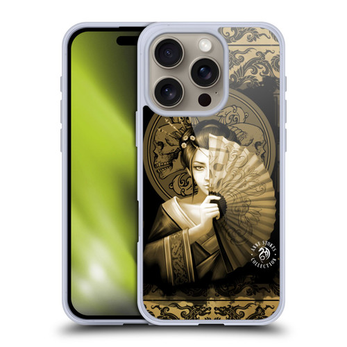 Anne Stokes Oriental Skull Geisha Sepia Soft Gel Case for Apple iPhone 16 Pro