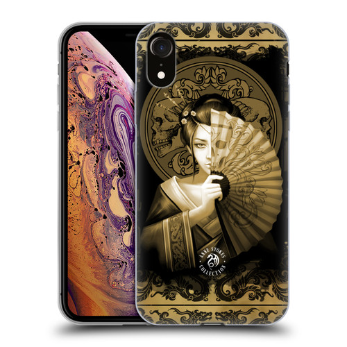Anne Stokes Oriental Skull Geisha Sepia Soft Gel Case for Apple iPhone XR