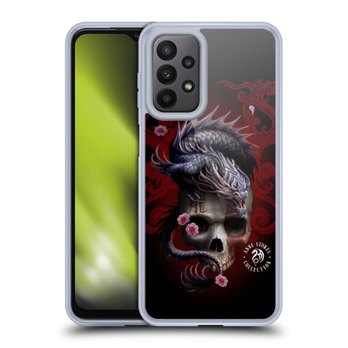 Anne Stokes Oriental Skull Red Dragon Swirls Soft Gel Case for Samsung Galaxy A23 / 5G (2022)