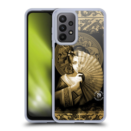 Anne Stokes Oriental Skull Geisha Sepia Soft Gel Case for Samsung Galaxy A23 / 5G (2022)