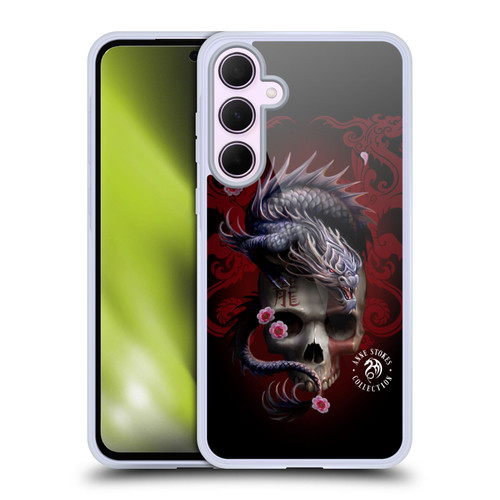 Anne Stokes Oriental Skull Red Dragon Swirls Soft Gel Case for Samsung Galaxy A35 5G