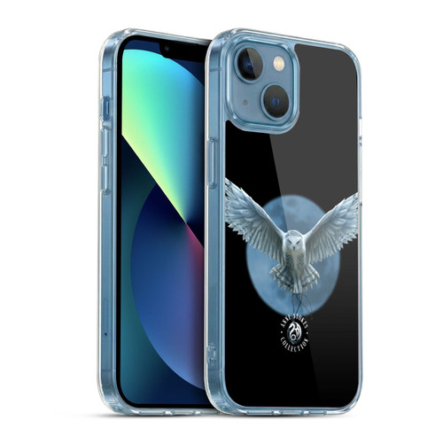 Anne Stokes Owls Moon Soft Gel Case for Apple iPhone 13 Mini & MagSafe