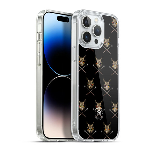 Anne Stokes Owls Cross Wands Patterns Soft Gel Case for Apple iPhone 13 Pro Max & MagSafe