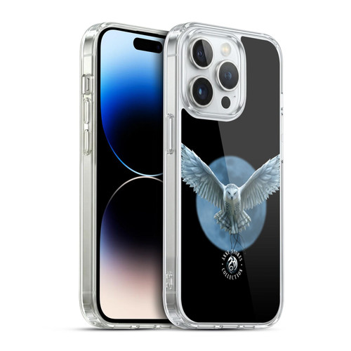 Anne Stokes Owls Moon Soft Gel Case for Apple iPhone 14 Pro & MagSafe