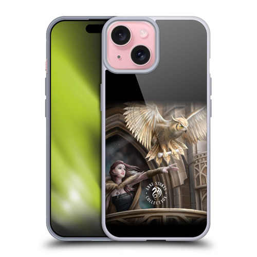 Anne Stokes Owls Messenger Soft Gel Case for Apple iPhone 15