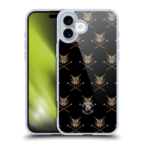 Anne Stokes Owls Cross Wands Patterns Soft Gel Case for Apple iPhone 16 Plus