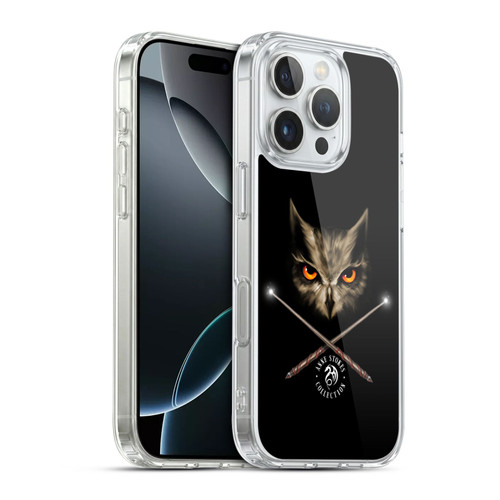 Anne Stokes Owls Cross Wands Soft Gel Case for Apple iPhone 16 Pro & MagSafe
