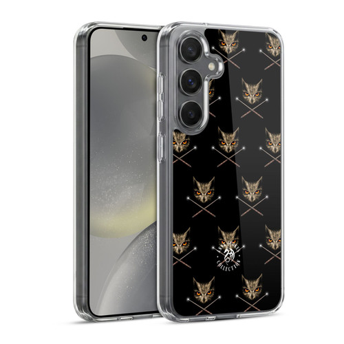 Anne Stokes Owls Cross Wands Patterns Soft Gel Case for Samsung Galaxy S24 5G & MagSafe