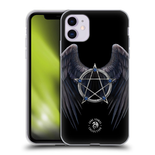 Anne Stokes Raven Winged Pentagram Soft Gel Case for Apple iPhone 11