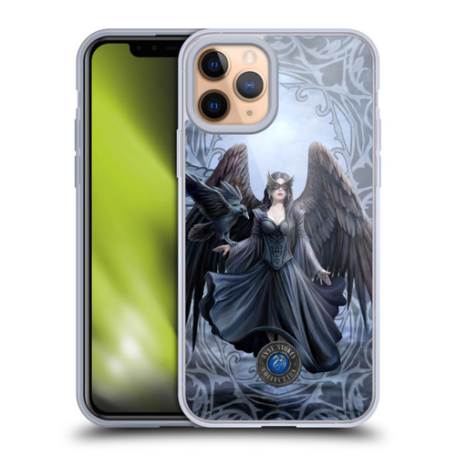 Anne Stokes Raven Full With Pattern Soft Gel Case for Apple iPhone 11 Pro
