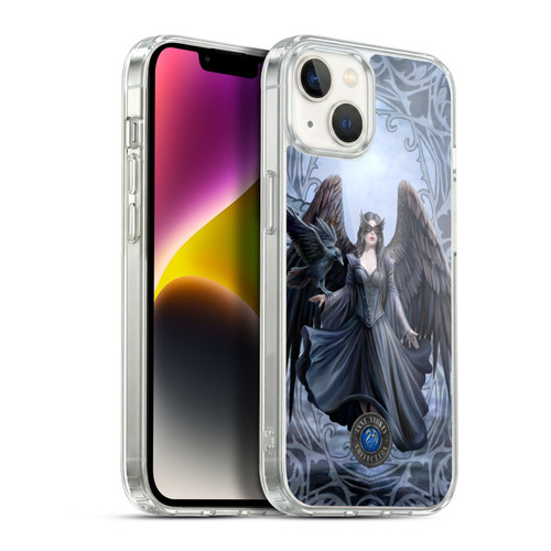 Anne Stokes Raven Full With Pattern Soft Gel Case for Apple iPhone 14 Plus & MagSafe