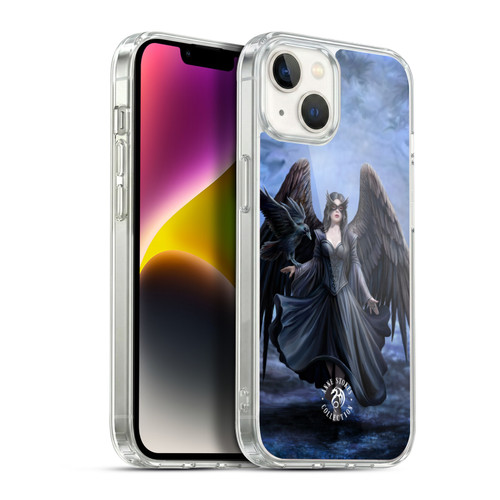 Anne Stokes Raven Full Soft Gel Case for Apple iPhone 14 Plus & MagSafe