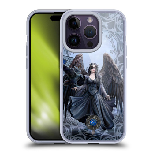 Anne Stokes Raven Full With Pattern Soft Gel Case for Apple iPhone 14 Pro