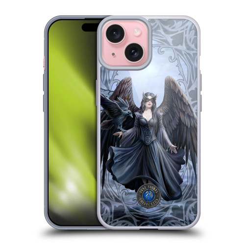 Anne Stokes Raven Full With Pattern Soft Gel Case for Apple iPhone 15