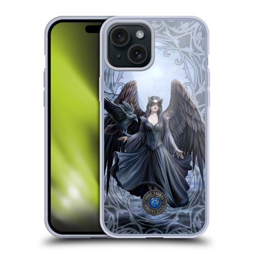 Anne Stokes Raven Full With Pattern Soft Gel Case for Apple iPhone 15 Plus
